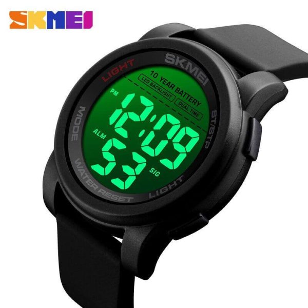 SKMEI 1564 Men's Digital Sport Fashion Backlight Alarm Waterproof Silicone Strap Wrist Watch