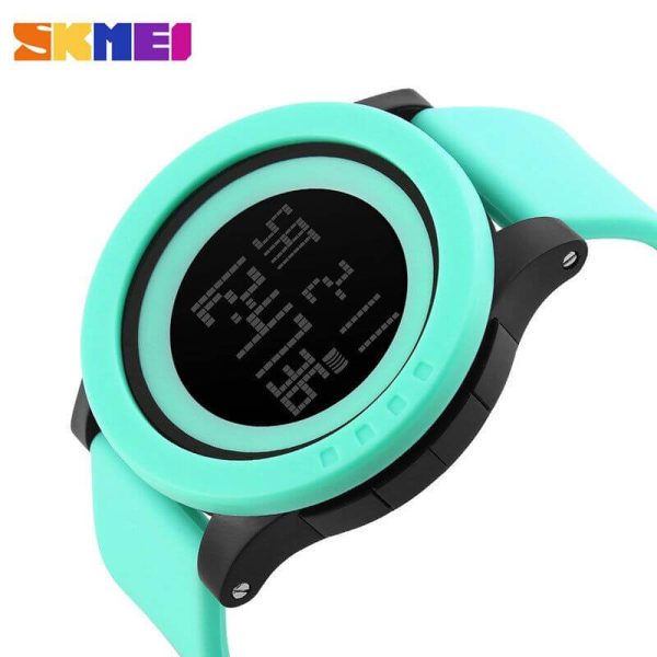 SKMEI 1193 Unisex Silicone Strap Daily Alarm Snooze Hourly Chime Timed Reminder Countdown Watch - Green