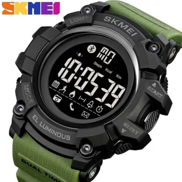 SKMEI 2053 Men's Multifunction Calories Sleeping Monitor Military Digital Sport Smartwatch - Green