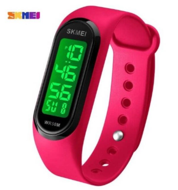 SKMEI 1666 Fashion Multifunction Unisex Digital Sport Resin Band Watch - Pink