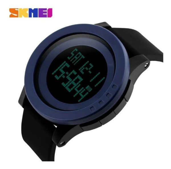 SKMEI 1193 Unisex Silicone Strap Daily Alarm Snooze Hourly Chime Timed Reminder Countdown Watch - Blue