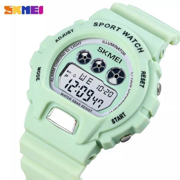 SKMEI 1775 Unisex Fashion Digital Luminous Display Chronograph Waterproof Sport Watch - Green