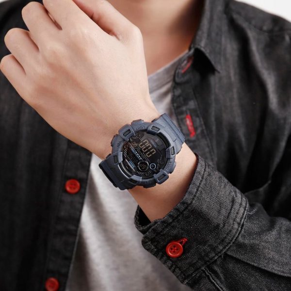 SKMEI 1472 Noctilucent Denim Luminous Outdoor Sporty Military Watch for Men - Blue - Image 2