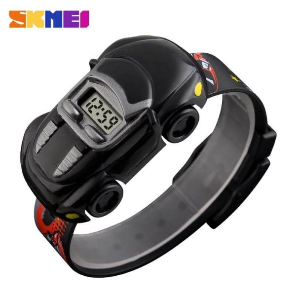 SKMEI 1241 Fashion Kids Watch 3D Car Shape LED Creative Design Electronic Digital - Black