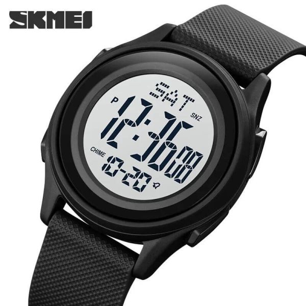 SKMEI 1893 Men's Fashion Outdoor Sport Multifunctional 5ATM Waterproof Watch - White/Black