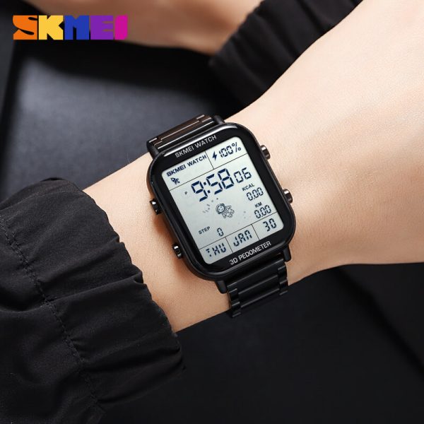 SKMEI 1888 Men's Digital Astronaut Creative Electronic Dial Pedometer Multifunction Sports Watch -  Black - Image 2