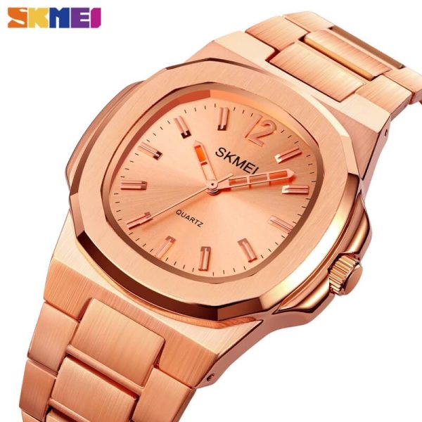 SKMEI 1794 Elegant Classic Stainless Steel Quartz Watch For Men - RoseGold