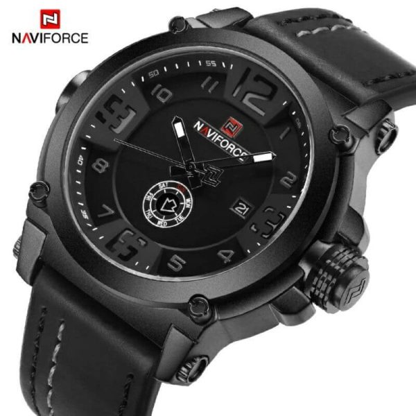 NAVIFORCE NF9099 Day/ Date Function Casual Quartz Watch For Men - Black/White