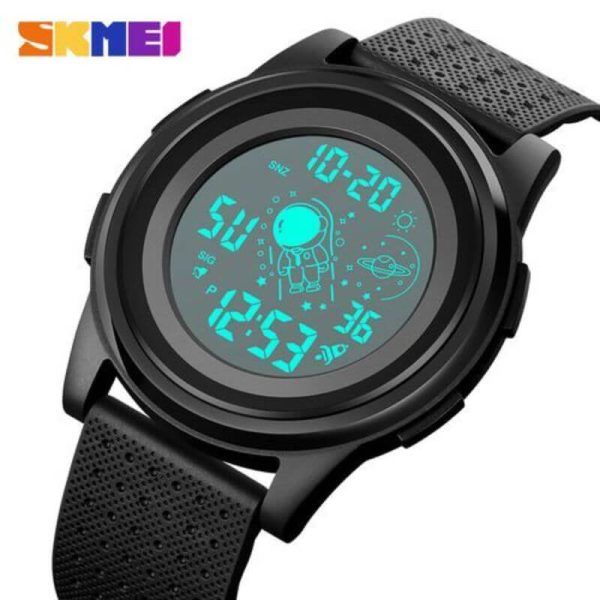 SKMEI 1883 The Hot Selling Bright Color Digital Sport Astronaut Surface Design Watch For Men - Black