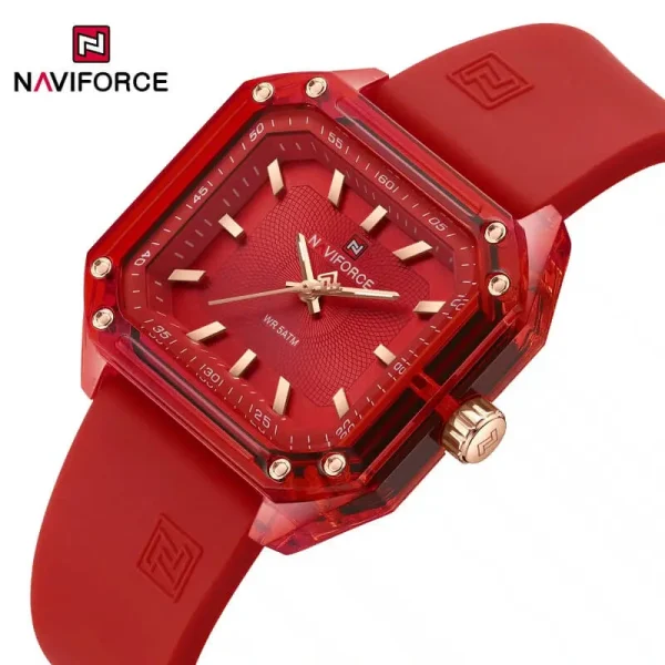 NaviForce NF7106 Fashion Classic Analog Square Shaped Watch For Women - Red