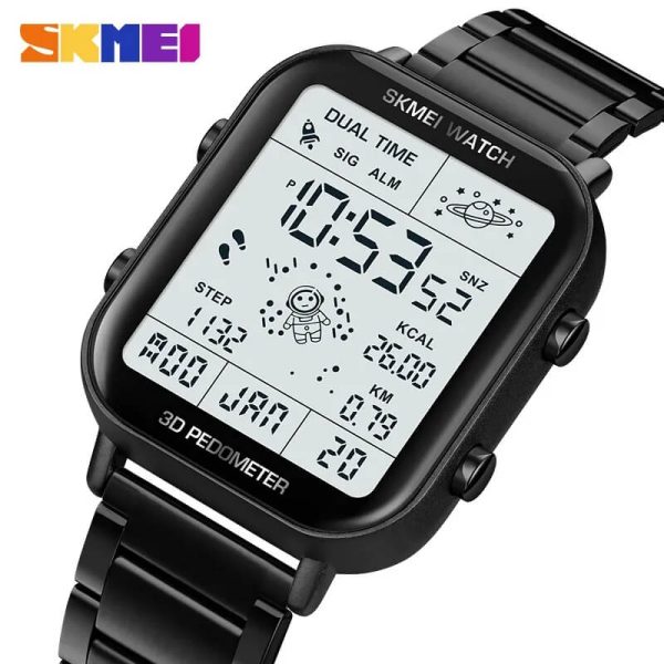 SKMEI 1888 Men's Digital Astronaut Creative Electronic Dial Pedometer Multifunction Sports Watch -  Black