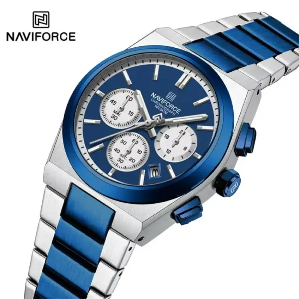 NaviForce NF8048 PRX Stopwatch Chronograph Watch for Women - Blue/silver