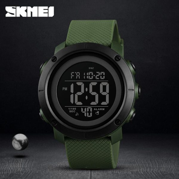 SKMEI 1426 Men's Waterproof LED Digital Movement Sport Fashion Watch - Green - Image 2