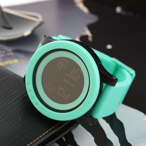 SKMEI 1193 Unisex Silicone Strap Daily Alarm Snooze Hourly Chime Timed Reminder Countdown Watch - Green - Image 2