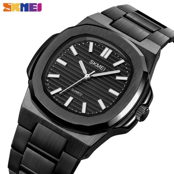 SKMEI 1794 Elegant Classic Stainless Steel Quartz Watch For Men - Black