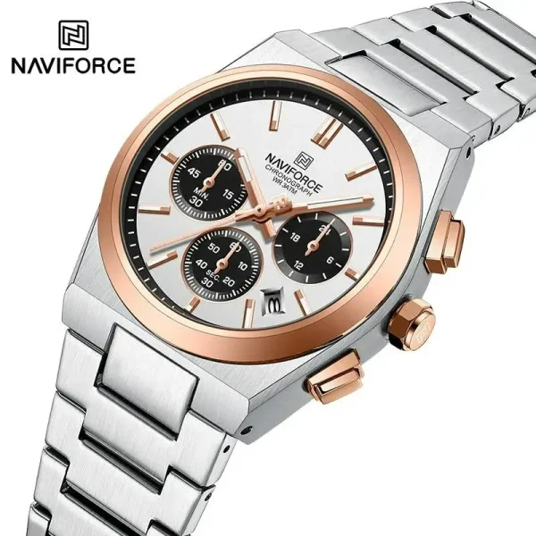 NaviForce NF8048 PRX Stopwatch Chronograph Watch for Women - Rosegold