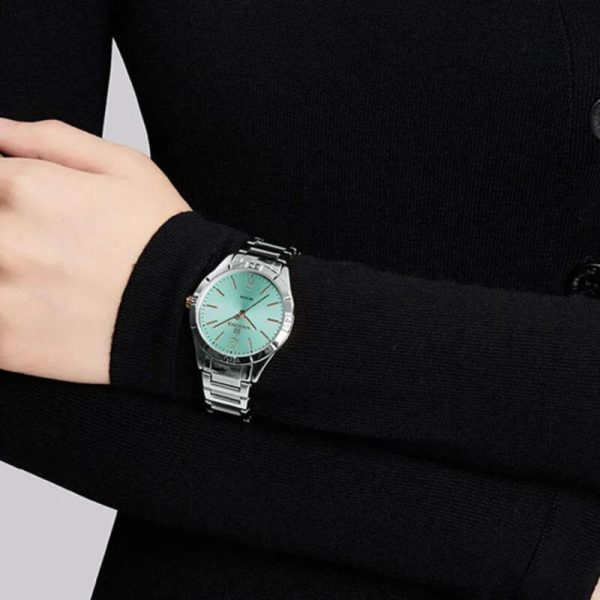 NaviForce NF5029 Women's Minimalist Elegant Casual Round Shape Stainless Steel Watch - Tiffany Blue - Image 2