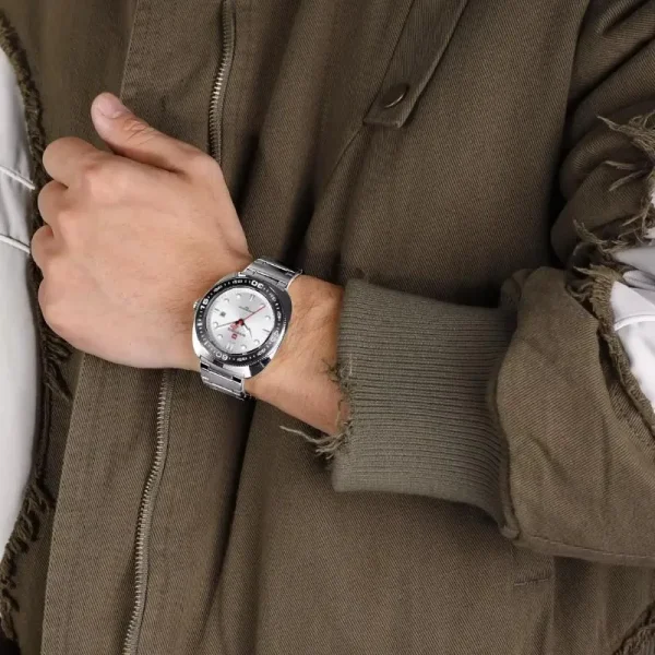 NaviForce NF9250 Men's Business Simple Dial Date Dispaly Luminious  Analog Watch - Silver - Image 2